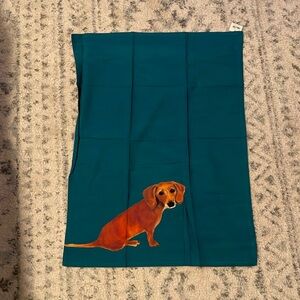 Anthropologie dachshund dish towel
